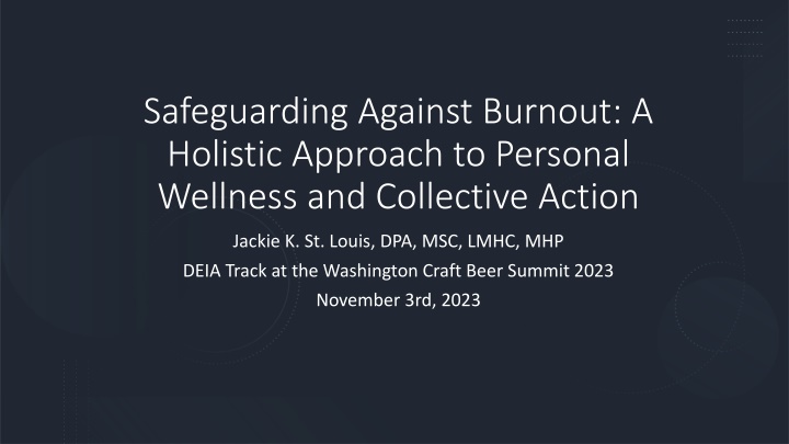 safeguarding against burnout a holistic approach n.w