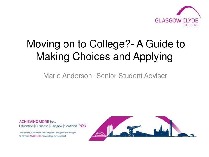 moving on to college a guide to making choices n.w