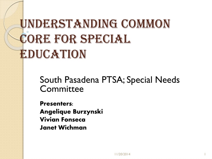 understanding common core for special education n.w
