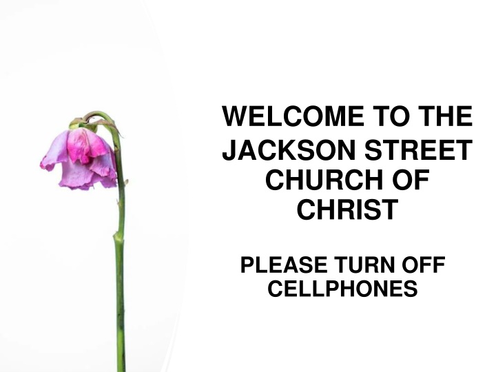 welcome to the jackson street church of christ n.w