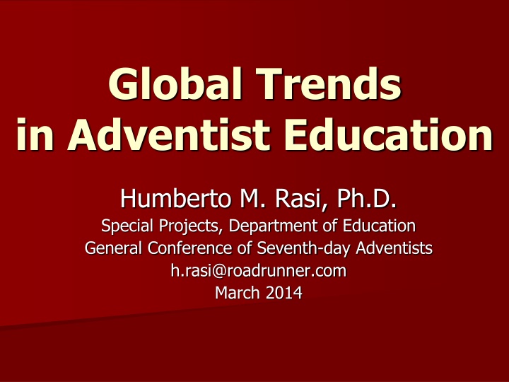 global trends in adventist education n.w