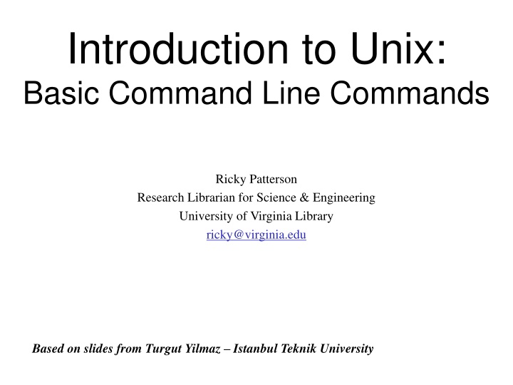 introduction to unix basic command line commands n.w