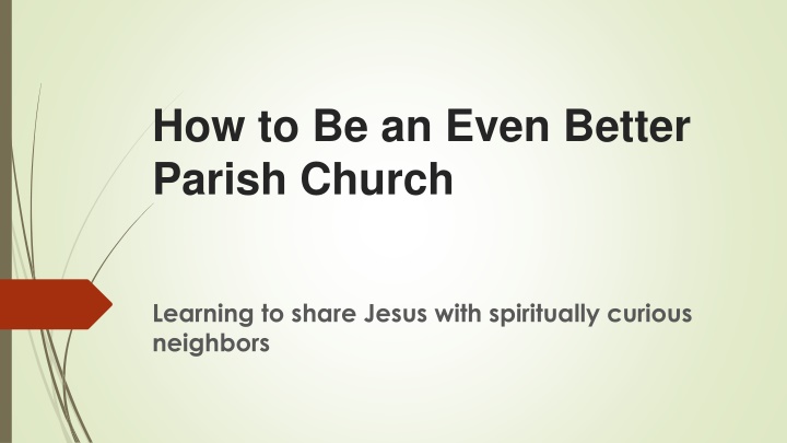 how to be an even better parish church n.w