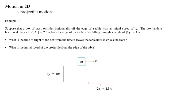 motion in 2d n.w