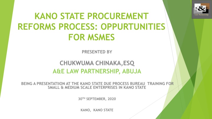 Opportunities for MSMEs in Kano State Procurement Reforms