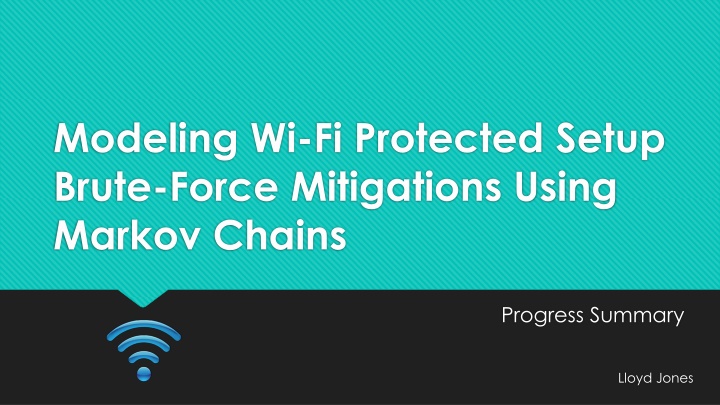 modeling wi fi protected setup brute force n.w