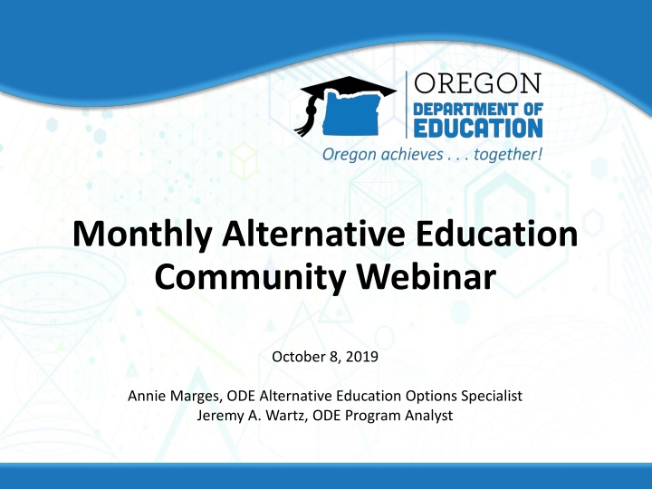 monthly alternative education community webinar n.w