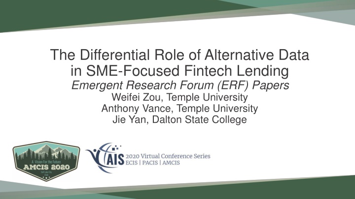 The Role of Alternative Data in SME-Focused Fintech Lending