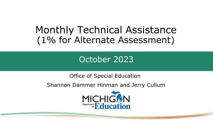 monthly technical assistance 1 for alternate n.w
