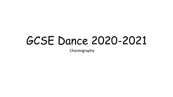 gcse dance 2020 2021 choreography n.w