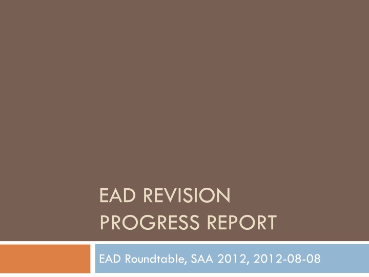 ead revision progress report n.w
