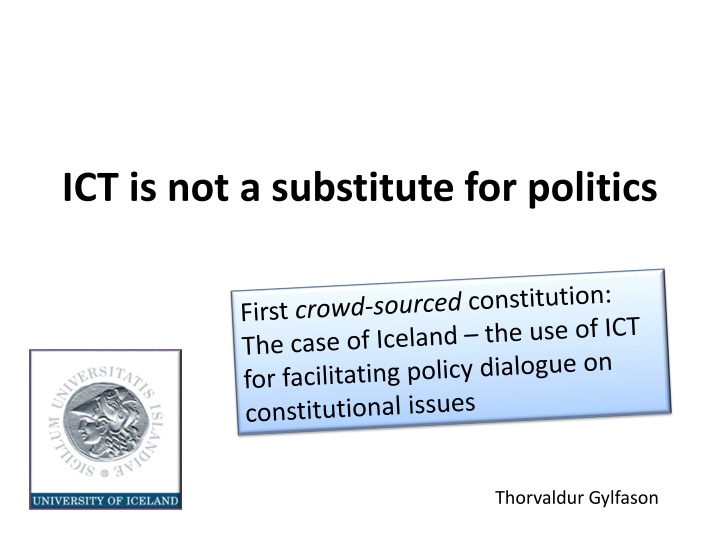 ict is not a substitute for politics n.w