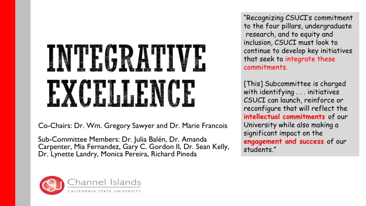 recognizing csuci s commitment to the four n.w