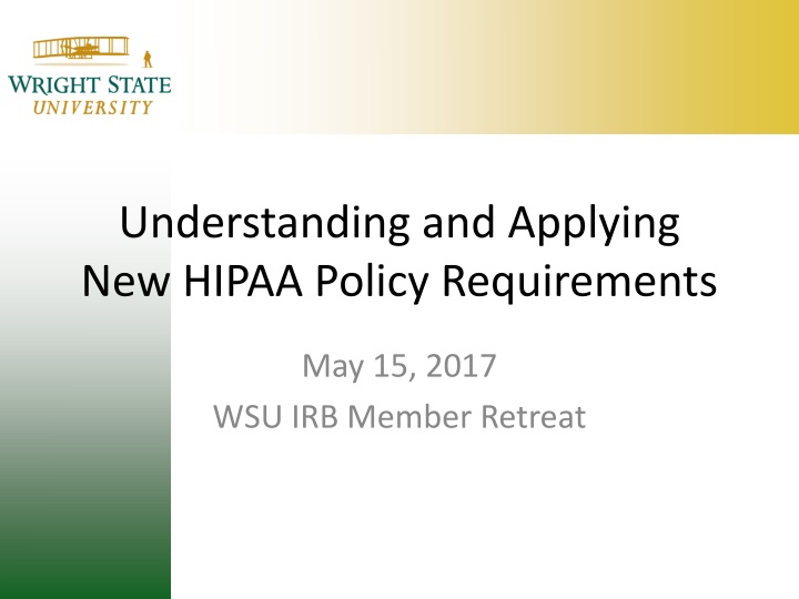 understanding and applying new hipaa policy n.w