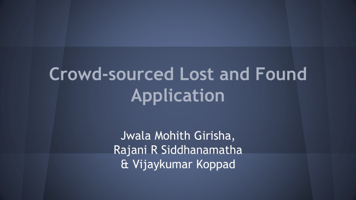 crowd sourced lost and found application n.w