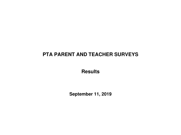 pta parent and teacher surveys n.w