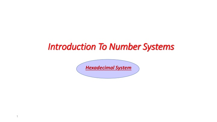 introduction to number systems introduction n.w