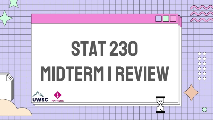 stat 230 midterm 1 review n.w