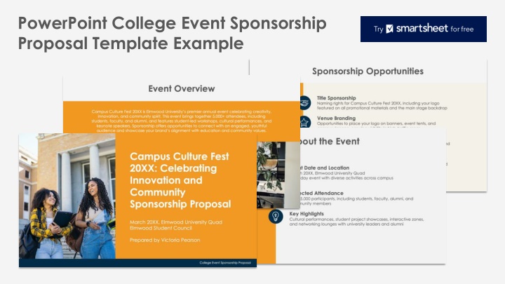 powerpoint college event sponsorship proposal n.w