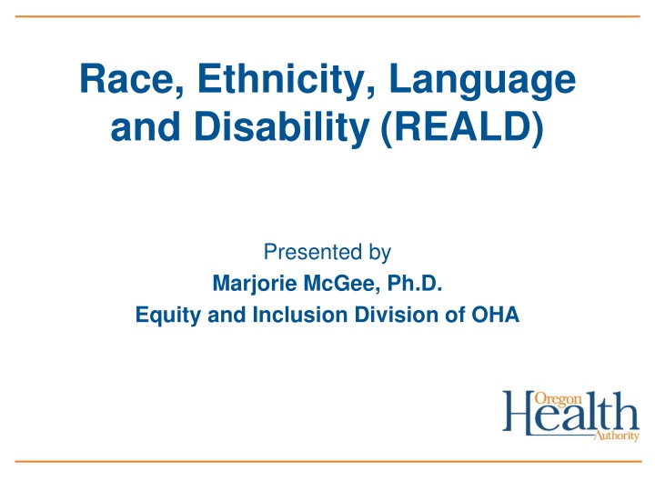 race ethnicity language and disability reald n.w