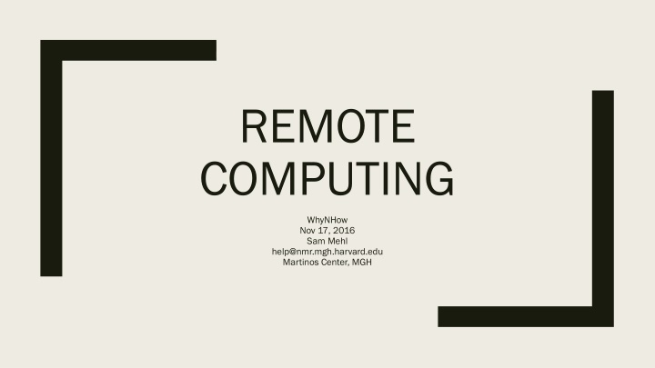 remote computing n.w