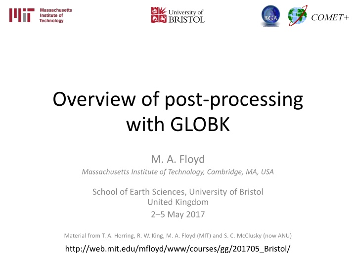 overview of post processing with globk n.w