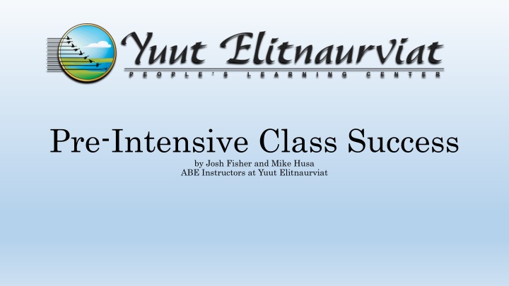 pre intensive class success by josh fisher n.w
