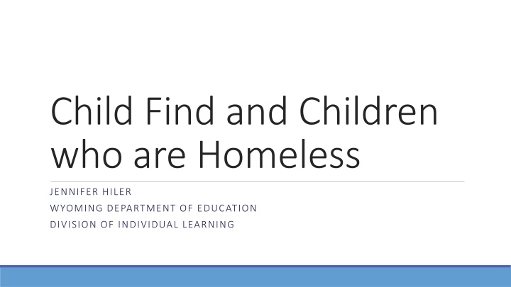 child find and children who are homeless n.w