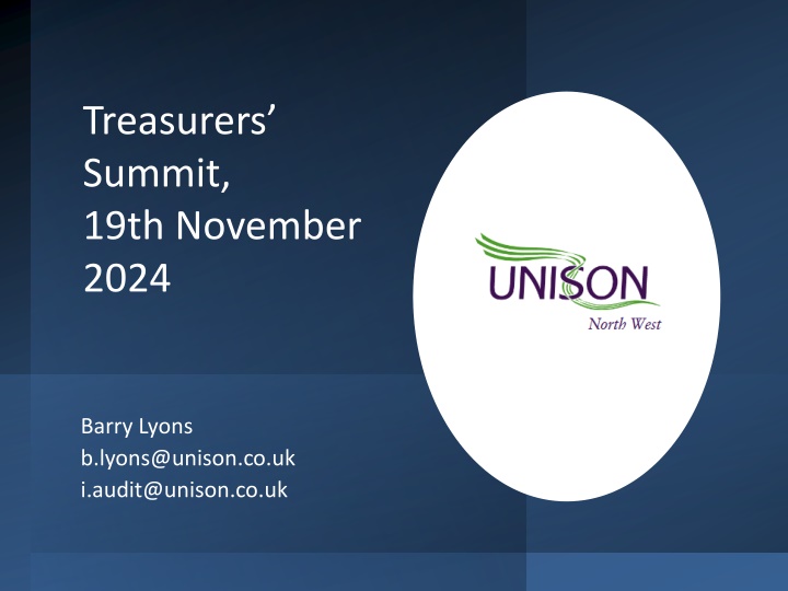 treasurers summit 19th november 2024 n.w
