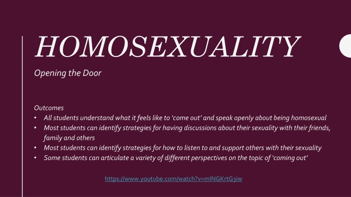 homosexuality n.w