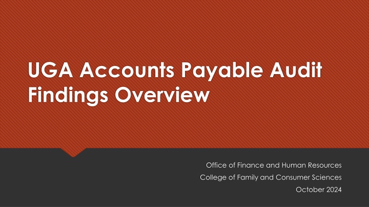 uga accounts payable audit findings overview n.w