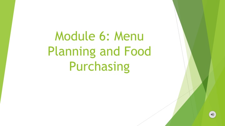 module 6 menu planning and food purchasing n.w