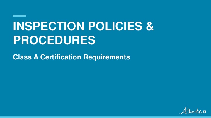 inspection policies procedures n.w