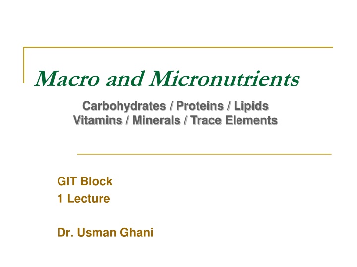 macro and micronutrients n.w