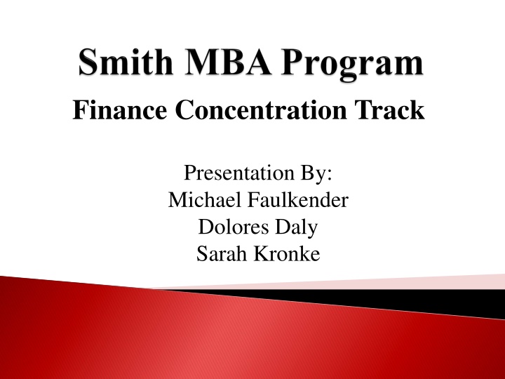 finance concentration track n.w