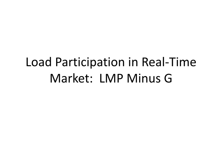 load participation in real time market lmp minus g n.w