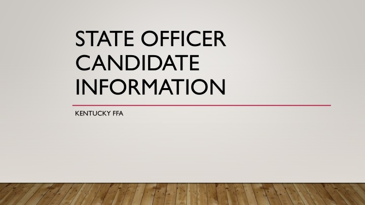 state officer candidate information n.w