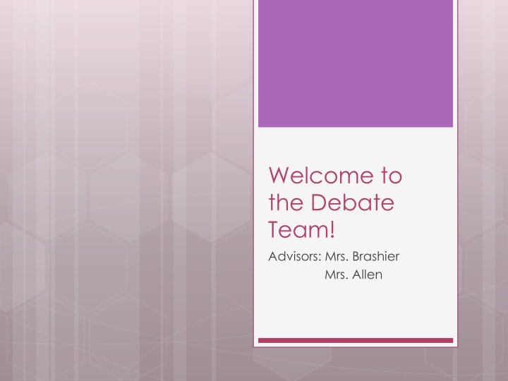 welcome to the debate team advisors mrs brashier n.w