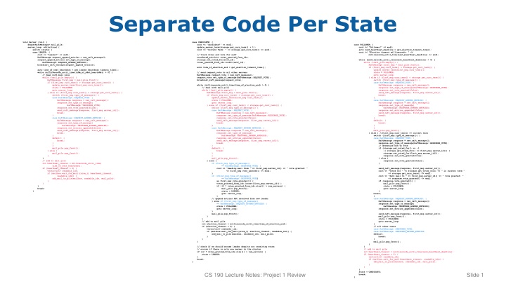 separate code per state n.w
