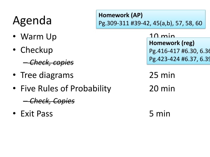 homework ap pg 309 311 39 42 45 a b 57 58 60 n.w
