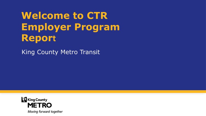 welcome to ctr employer program repor t n.w
