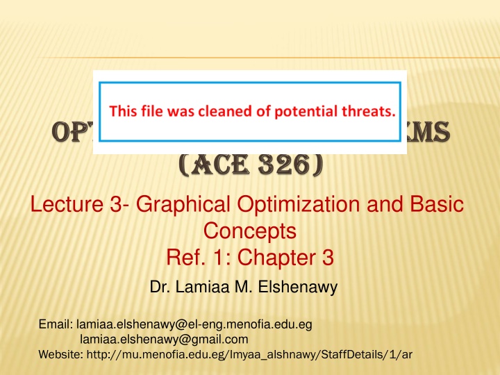 lecture 3 graphical optimization and basic n.w
