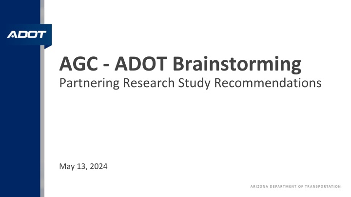agc adot brainstorming partnering research study n.w