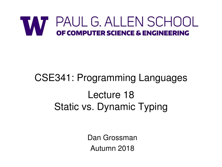 cse341 programming languages n.w