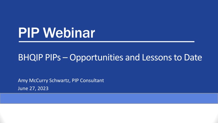 pip webinar n.w