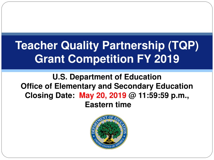 teacher quality partnership tqp grant competition n.w