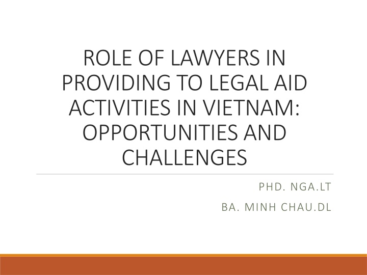 role of lawyers in providing to legal n.w