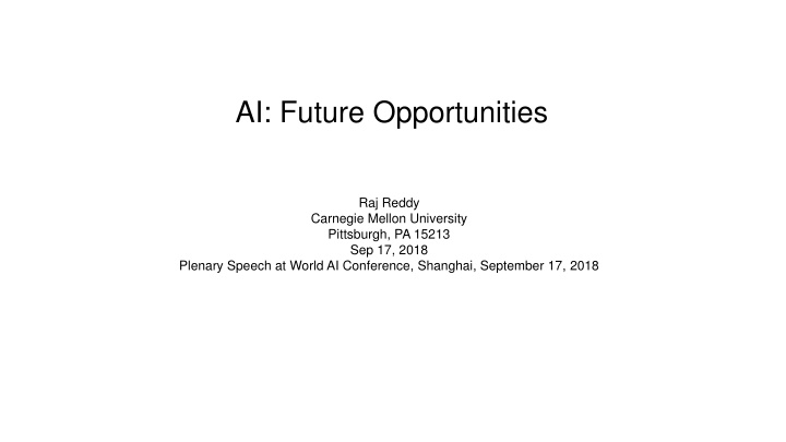 ai future opportunities n.w