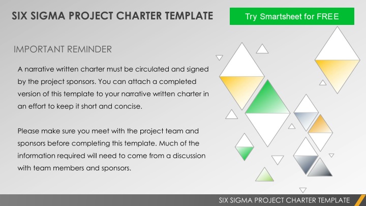 six sigma project charter template n.w