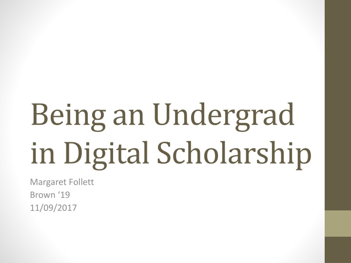 being an undergrad in digital scholarship n.w